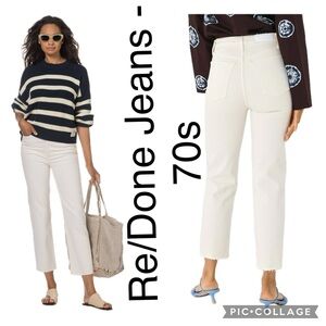 Re/Done‎ Jeans - Straight 70s Stove pipe Vintage white, size 29
